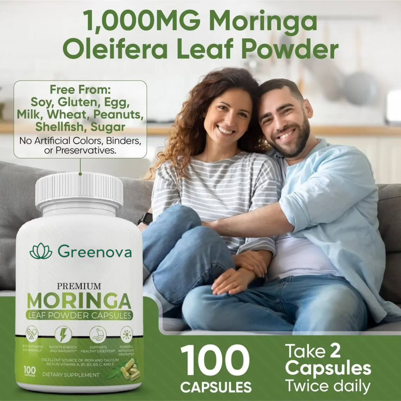 Moringa Leaf Powder Capsules