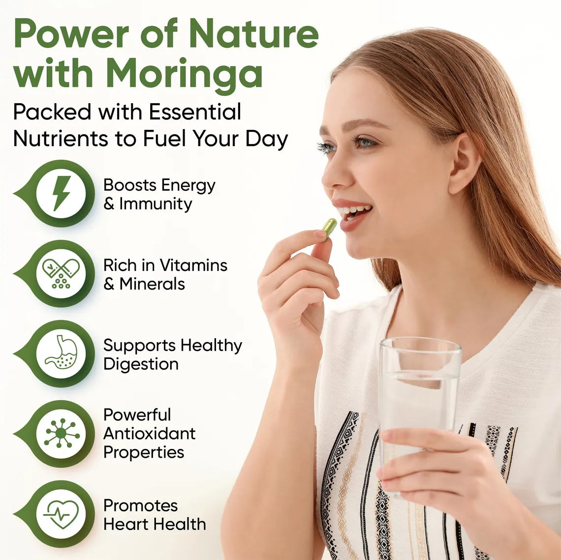 Moringa Leaf Powder Capsules